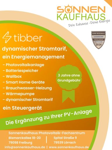 Tibber dynamischer Stromtarif jetzt ihre Photovoltaikanlage optimieren.