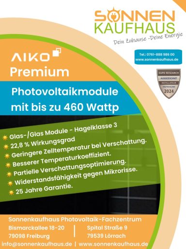 AIKO Neo2S Premium Photovoltaikmodule für mehr Ertrag