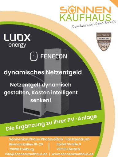 LUOX Energy dynmaischer Stromtarif mit Fenecon Photovoltaikanlage